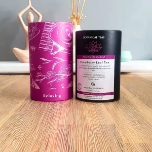 Strawberry Leaf Tea Tube Open