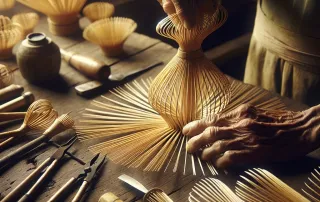 Bamboo whisk making