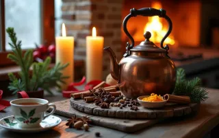 Christmas tea scene